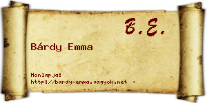 Bárdy Emma névjegykártya