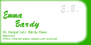 emma bardy business card