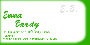 emma bardy business card